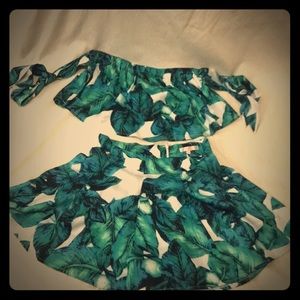 2 piece strapless shorts collection